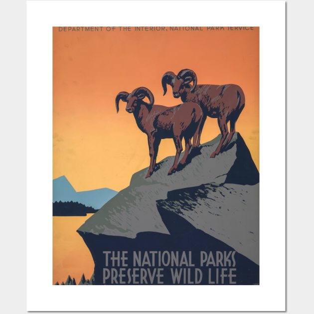 Vintage poster - National Parks Wall Art by Montanescu